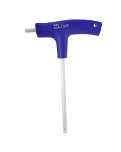 T-type allen key,ball end, plastic/steel, 7 mm
