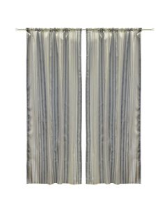 Curtain, polyester, blue-beige, 150x270 cm