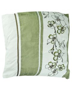 Decorative pillow, polyester, green, 43x43 cm