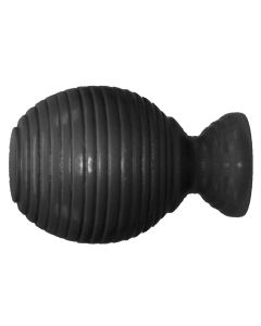 Curtain pole final, Size: Ø25 mm, Color: Black, Material: Wood