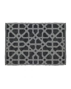 Tablemat, 35% cotton 65% polyester, black, 30x45 cm, 4 piece