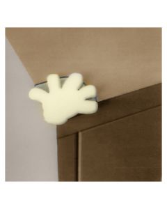 Table protector, plastic, 5.5x1.h5.5 cm, white,  4 pieces