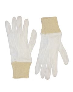 Working thin gloves, cotton, white