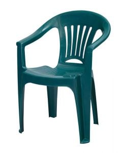 Karrige me krahë  , plastike, jeshile, 55x55xH77 cm