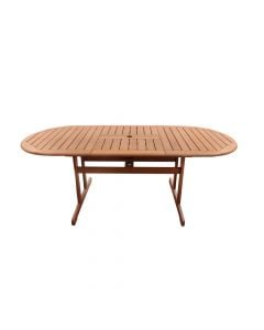 Tavolinë kopshti, dru tropikal, natyrale, 150-200cmx90xH74 cm