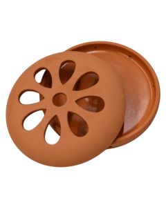 Terracota keeper during burning for incense, ceramic, brown, dia 11.5 cm