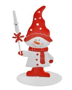 Santa dekorues mbajtese letrash, Permasa: 7x7x12cm, Ngjyra: Kuqe, Materiali: Metalik