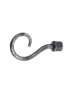 Curtain pole final, Size: D.20 mm, Color: Black-Silver, Material: Metallic