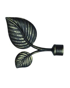 Curtain pole final, Size: D.20 mm, Color: Black-Gold, Material: Metallic