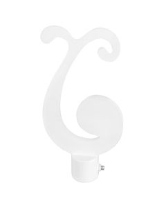 Finale per shufer perde, Permasa:  D.16 mm, Ngjyra: E bardhe me shkelqim, Materiali: Metalik