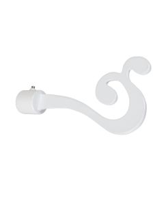 Finale per shufer perde, Permasa:  D.16 mm, Ngjyra: E bardhe me shkelqim, Materiali: Metalik