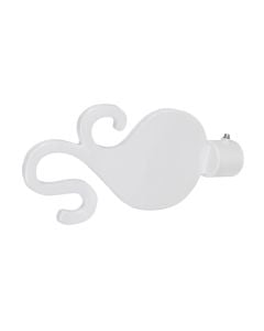 Finale per shufer perde, Permasa:  D.16 mm, Ngjyra: E bardhe me shkelqim, Materiali: Metalik