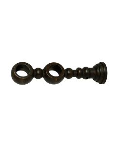 Suport per shufer perde dopio, Permasa:  D.28mm, Ngjyra: Arre, Materiali: Dru