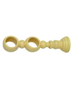 Curtain pole double support, Size: D.35mm, Color: Natural, Material: Wood