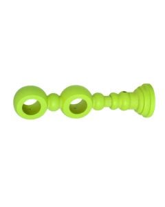 Curtain pole double support, Size: D.28mm, Color: Green lemon, Material: Wood