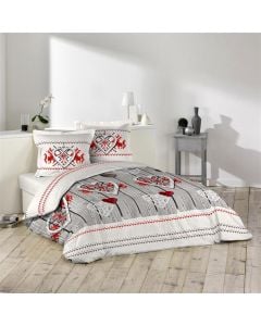 Çarçafë dopjo dhe këllëf jastëku, SWEET DREAM, pambuk, shumëngjyrëshe, çarçafi: 260x240 cm (x1), këllëf jastëku:63x63 cm (x2)