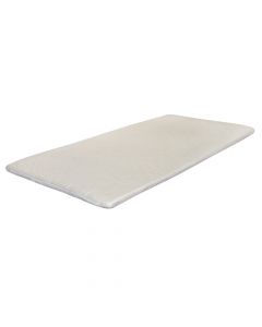 Mattress topper, single, foam, textile, white, 90x190xH4 cm