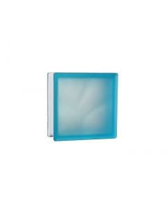 "Misty Cloudy Sapphire"glass block 19x19x8cm.