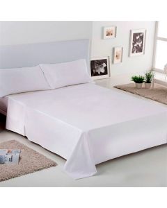 Double bed linen, 100% cotton, white, bed linen: 260x240 cm (x2)