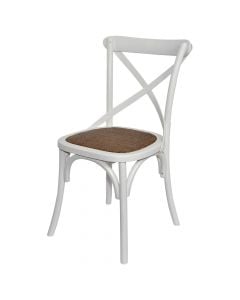 Dining chair, wooden structure, white, 46x42xH87 cm