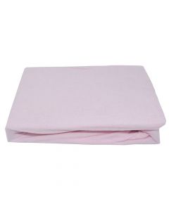 Mbrojtëse dysheku, tek, pambuk dhe poliestër, rozë, 90x190+25 cm