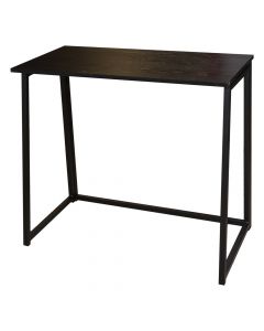 Study table, metallic structure (black), coated MDF, black, 80x44xH74 cm