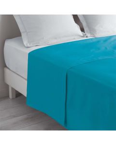 Flat sheet, double, PLAIN LINA, 100% cotton, blue, 240x300 cm