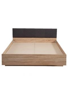 Double bed, RITMO, melamine, sonoma/white sonoma, 163.5x203xH84 cm