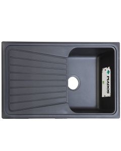 Lavapjatë, 1 gropë, majtas / djathtas, FORMA, zezë, 86x50xH10 cm