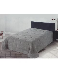Mbulesë krevati, teke, mbushja 100% poliestër (150 gsm), copa e sipërme 45% pambuk dhe 55% lino; copa poshtme mikrofibër (80 gsm), gri, 160×220 cm