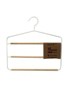 Trouser hanger, MEGATEK, frosted wire, white, 34.9x1.2xH36 cm