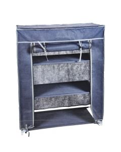 Shoe cabinet, polyester, grey, 60x30xH80 cm