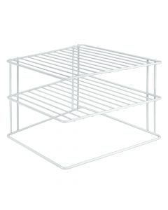 Corner rack, Silos, ldpe plastic coating, white, 25x25xH19 cm