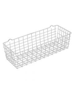 Multi purpose basket, Pandino, ldpe plastic coating, white, 33x12xH9 cm