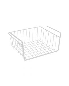 Undershelf basket, Babatex, ldpe plastic coating, white, 30x26xH14 cm