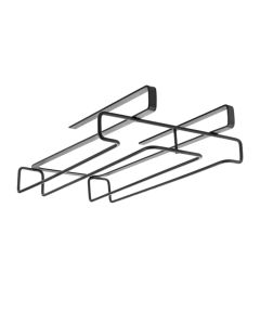 Undershelf stemware holder, My-Glass Lava, touch-therm coating, dark grey, for 8 wine glasses, 20x28xH7 cm