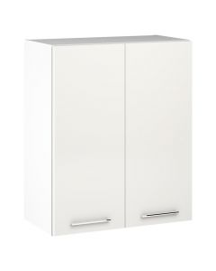 Wall cabinet, melamine, white gloss, 60x31.6xH72 cm