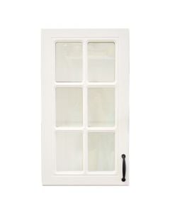 Wall cabinet showcase, melamine, white carcass, 40x31.6xH72 cm