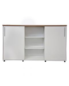 File cabinet, melamine, melamine doors, oak, 200x40xH122 cm
