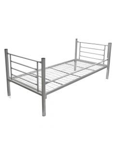 Krevat, tek, trukturë metalike, mbajtëse dysheku rrjetë, 90x190 cm