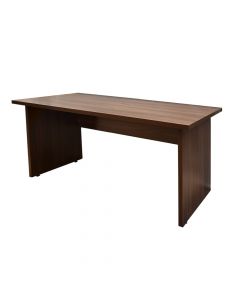 Office table, Basic, melamine frame, american walnut, 160x75xH75 cm