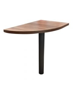 Side table, Basic, left, melamine frame, american walnut, 75x50 cm
