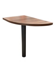 Side table, Basic, right, melamine frame, american walnut, 75x50 cm