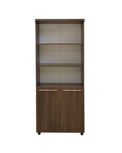 File cabinet, melamine frame, melamine doors, american walnut, 80x40xH200 cm