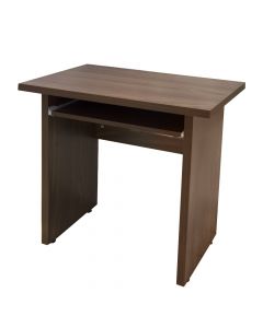 Office table, Basic, keyboard shelf, melamine, american walnut, 75x50xH75 cm