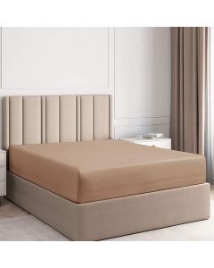 Double bed linen, Jolie, cotton, brown, 160x190 cm