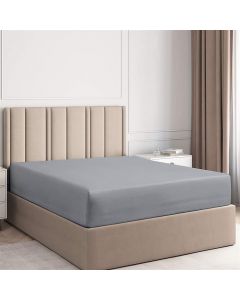 Double bed linen, Jolie, cotton, grey, 160x190 cm