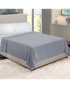 Straight double bed linen, Jolie, cotton, grey, 240x240 cm