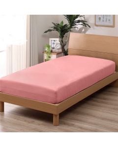 Çarçafë dysheku tek, Jolie, pambuk, rozë e lehtë, 90x190 cm