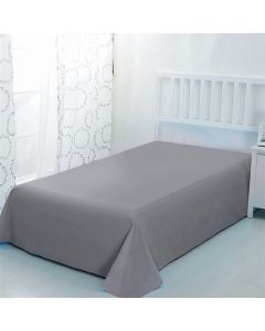 Straight single bed linen, Jolie, cotton, grey, 165x240 cm